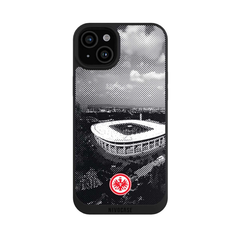 iPhone 15 Plus NIVOpure SGE Stadion Schwarz Weiß