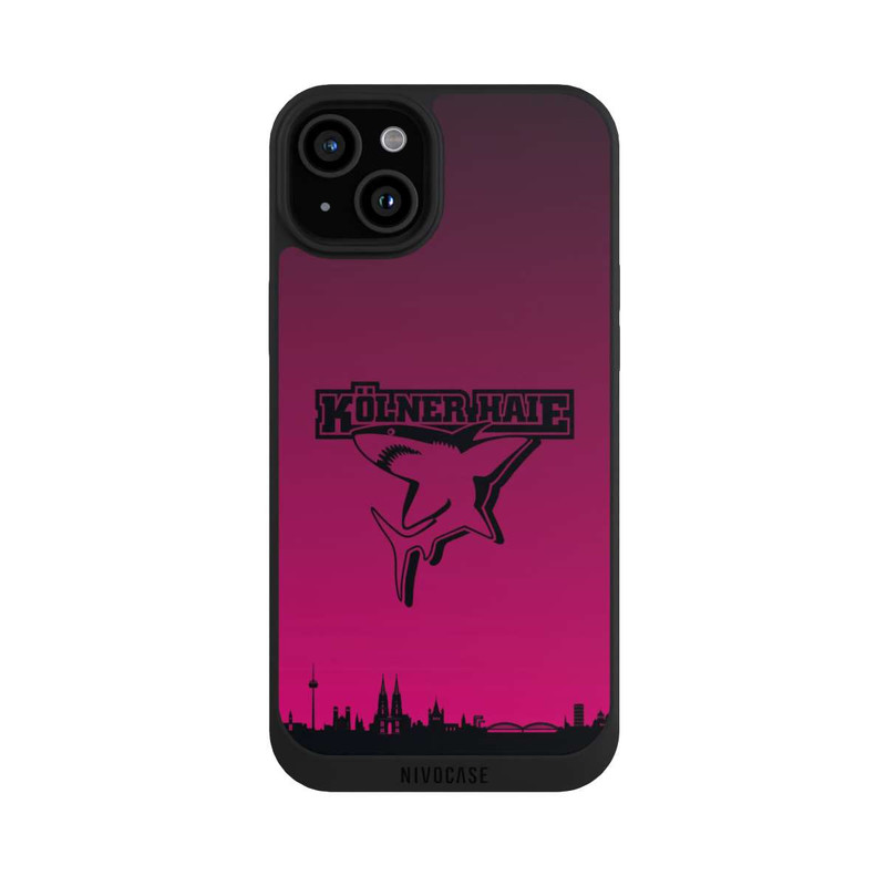 iPhone 15 Plus NIVOpure Kölner Haie Skyline Pink