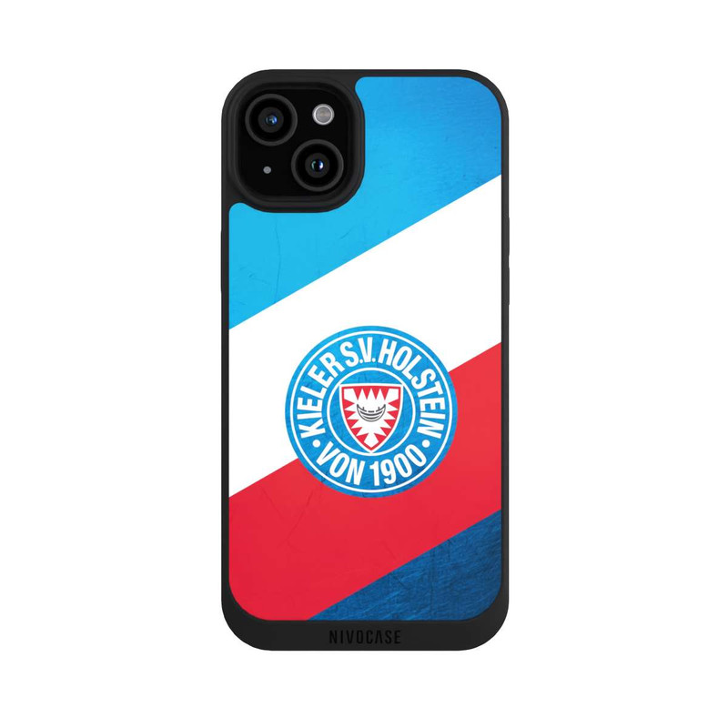 iPhone 15 Plus NIVOpure Holstein Kiel Logo Streifen Scratch