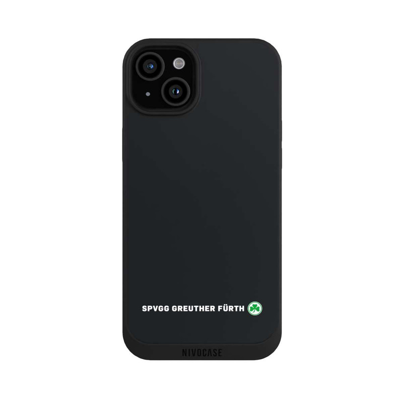 iPhone 15 Plus NIVOpure SPVGG GREUTHER FÜRTH Logo Horizontal schwarz