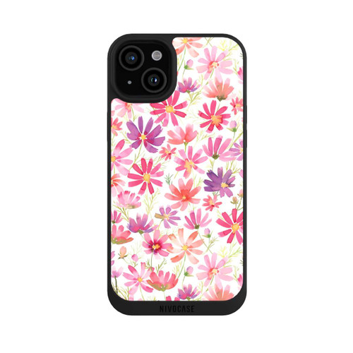 Apple iPhone 15 Plus NIVOpure Boho Cosmos Flowers Purple