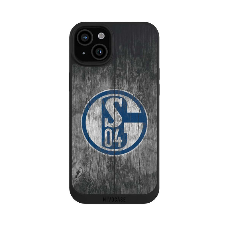 iPhone 15 Plus NIVOpure Schalke 04 Holz Look
