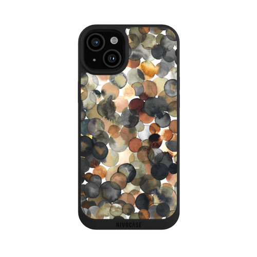 Apple iPhone 15 Plus NIVOpure Watercolor Dots Brown Pattern