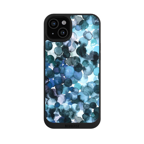 Apple iPhone 15 Plus NIVOpure Watercolor Dots Blue Pattern