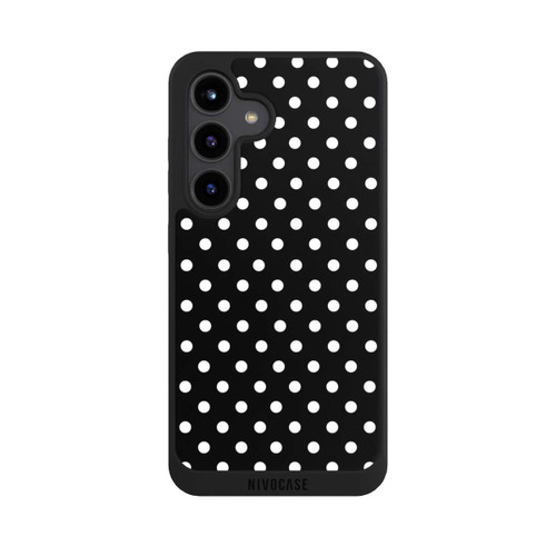 Samsung Galaxy S24 NIVOpure Polka Dots Schwarz und Weiß