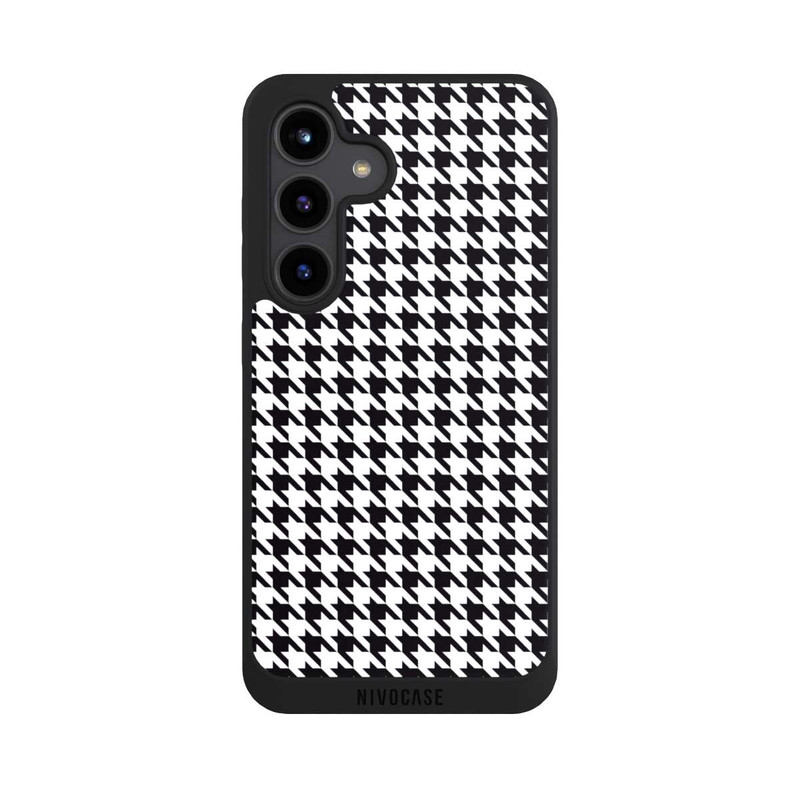 Galaxy S24 NIVOpure Pied de Poule Noir Blanc