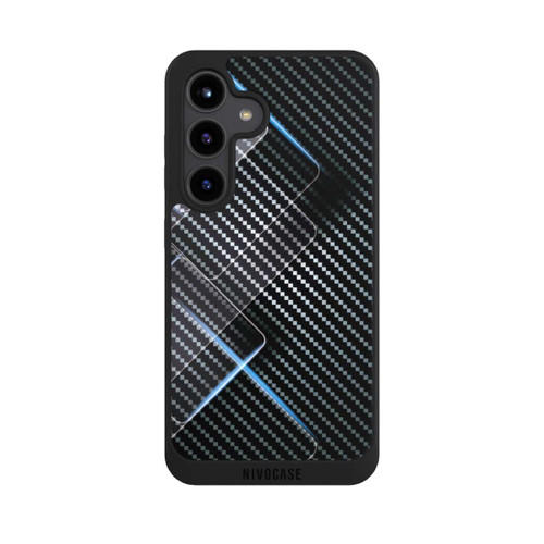 Samsung Galaxy S24 NIVOpure Blaue Linien auf Karbon