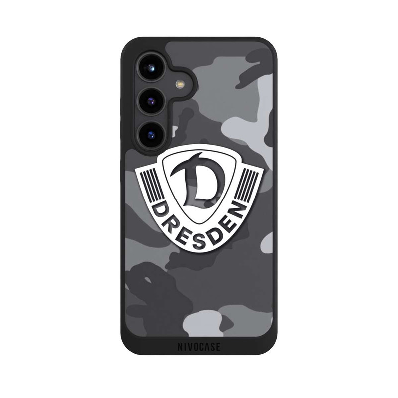 Galaxy S24 NIVOpure Dresden Camouflage Grau - Dynamo Dresden