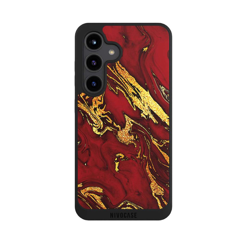 Galaxy S24 NIVOpure Red Gold Marble Look