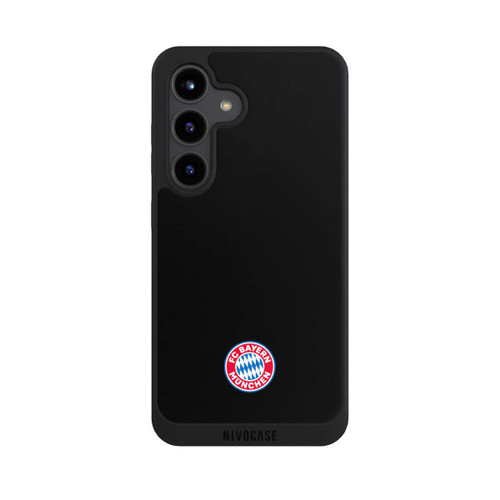 Samsung Galaxy S24 NIVOpure Klassisches FCB Logo Klein - Bunt auf Schwarz