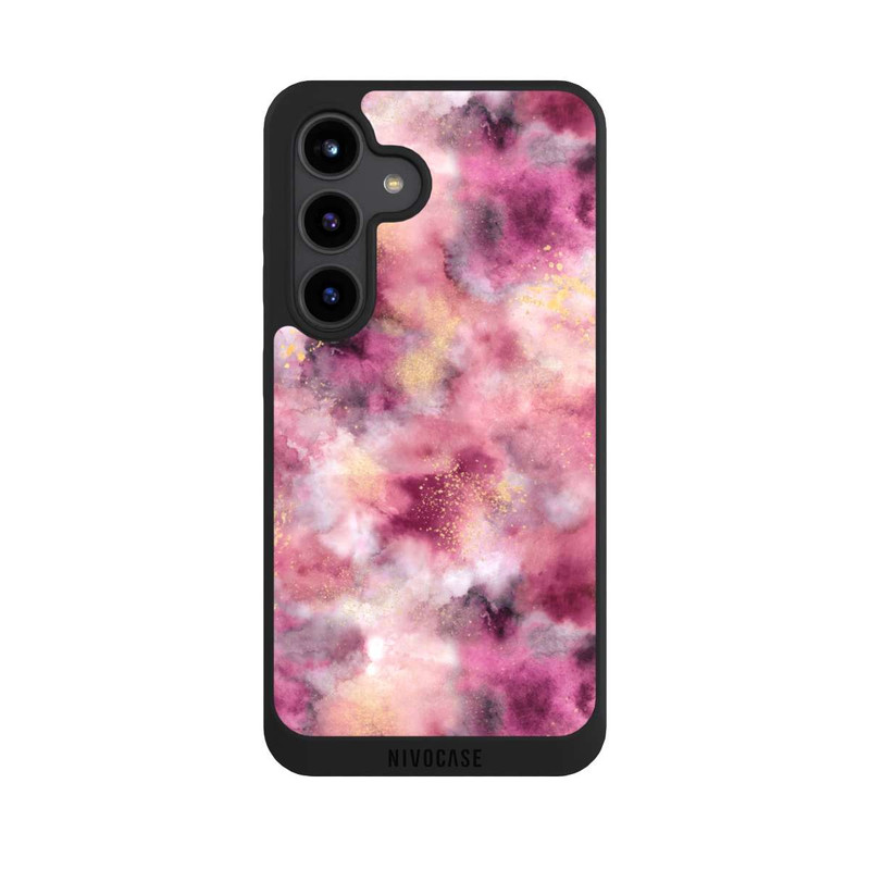 Galaxy S24 NIVOpure Rose aquarelle marbré fumé