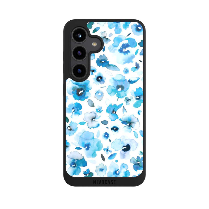Galaxy S24 NIVOpure Fleurs tropicales bleues