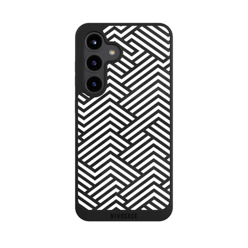Samsung Galaxy S24 NIVOpure Schwarz und Weiß ZigZag