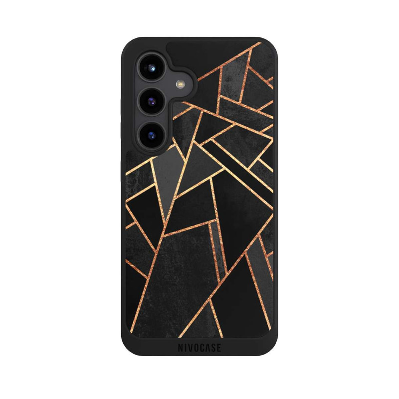 Galaxy S24 NIVOpure Schwarze Nacht Gold Druck