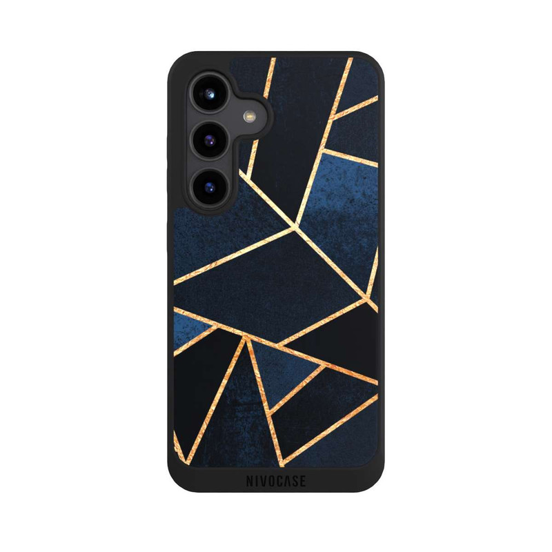 Galaxy S24 NIVOpure Navy Stein Golddruck