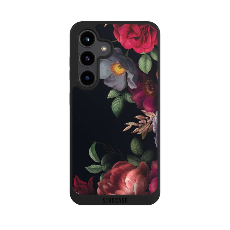 Galaxy S24 NIVOpure Blumen Auf Schwarz
