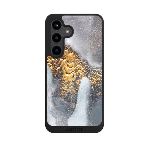 Samsung Galaxy S24 NIVOpure Beton-Gold-Glitzerlook