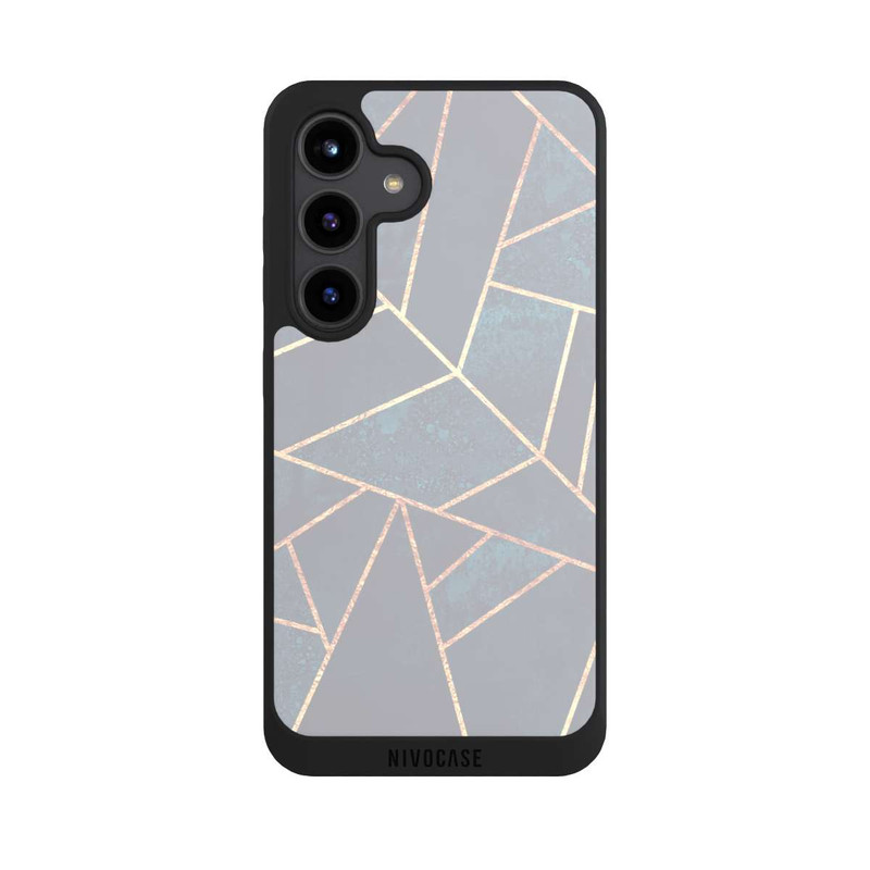 Galaxy S24 NIVOpure Deep Teal Stone Gold Print