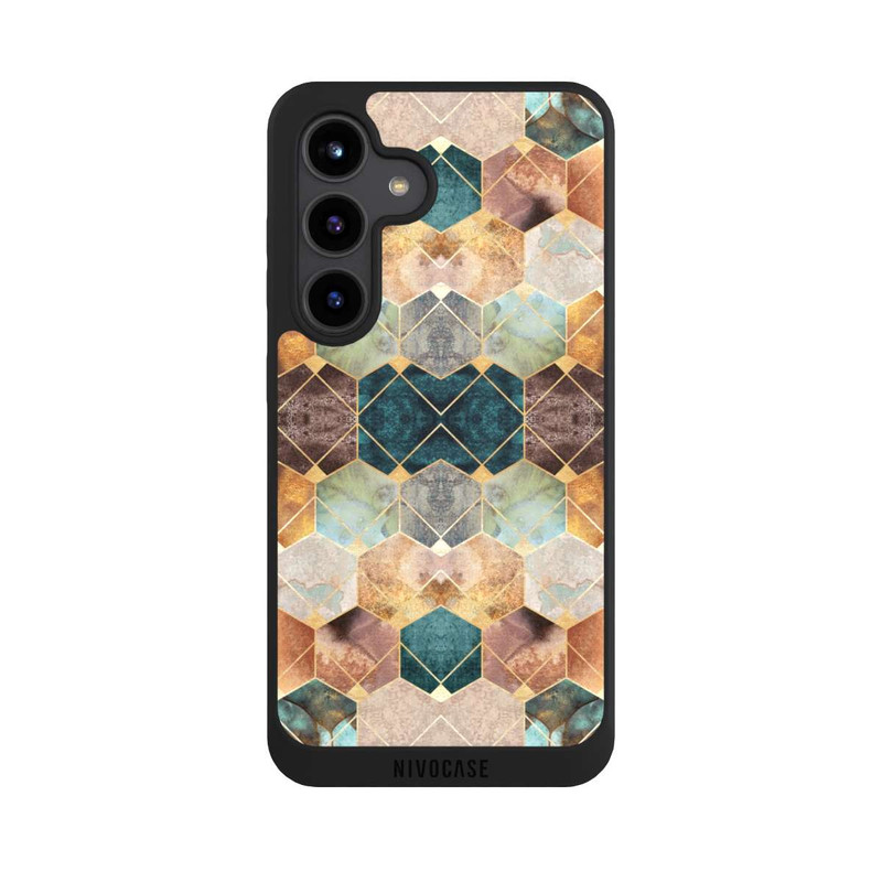 Galaxy S24 NIVOpure Naturfarbene Sechsecke und Diamanten