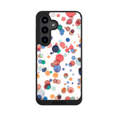 Samsung Galaxy S24 NIVOpure Tropfen Aquarell Textur Blau Gelb