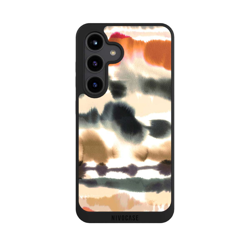 Galaxy S24 NIVOpure Lignes d'aquarelle nautique douces orange