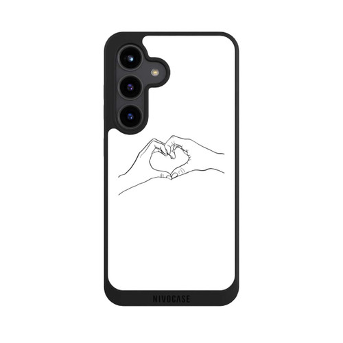 Samsung Galaxy S24 NIVOpure Herz Hände Line Art