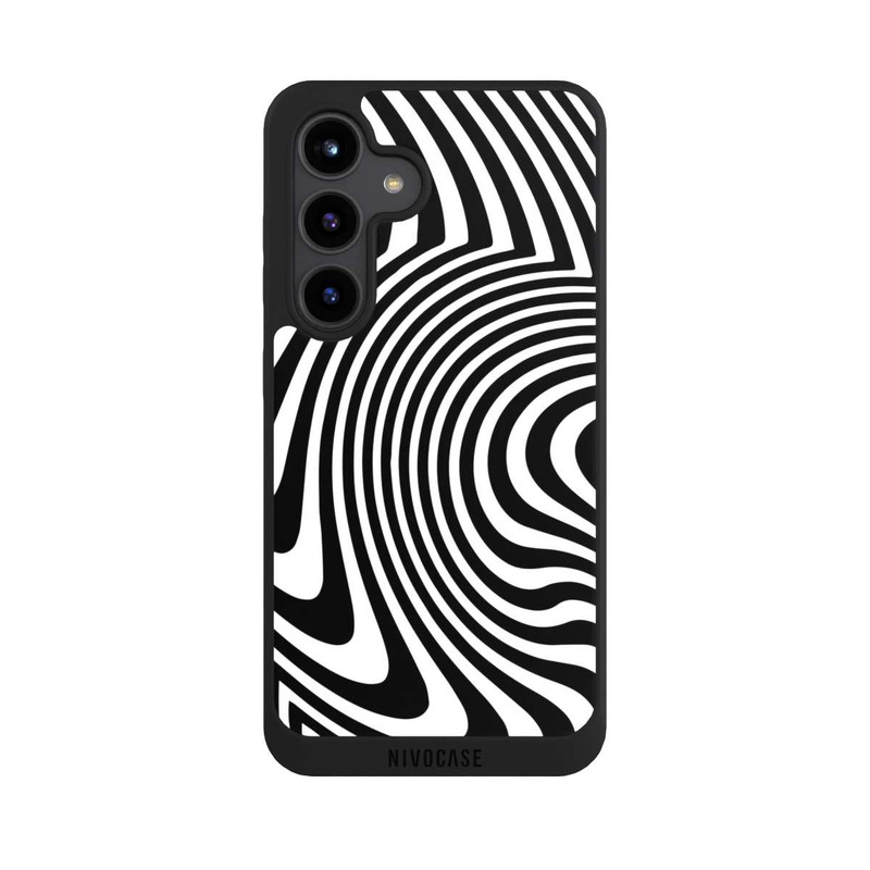 Galaxy S24 NIVOpure schwarz-weiße Wellen