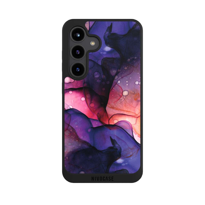 Galaxy S24 NIVOpure Flüssige Kunst Lila-Pink