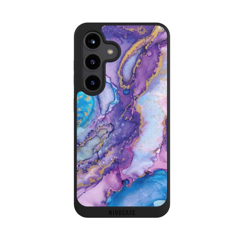 Galaxy S24 NIVOpure Encre tourbillonnante violette et bleue