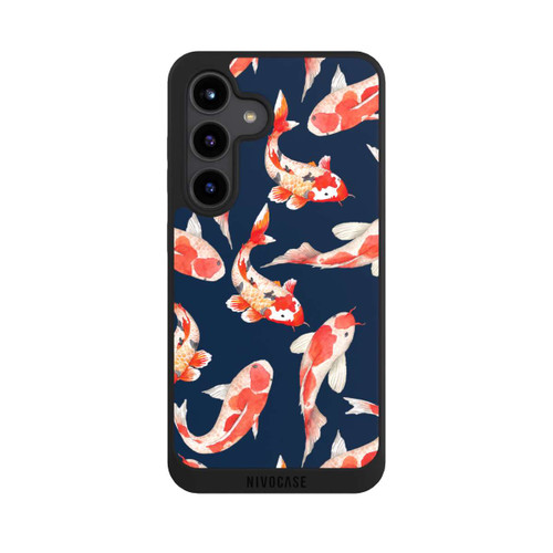 Samsung Galaxy S24 NIVOpure Koi auf blauem Hintergrund