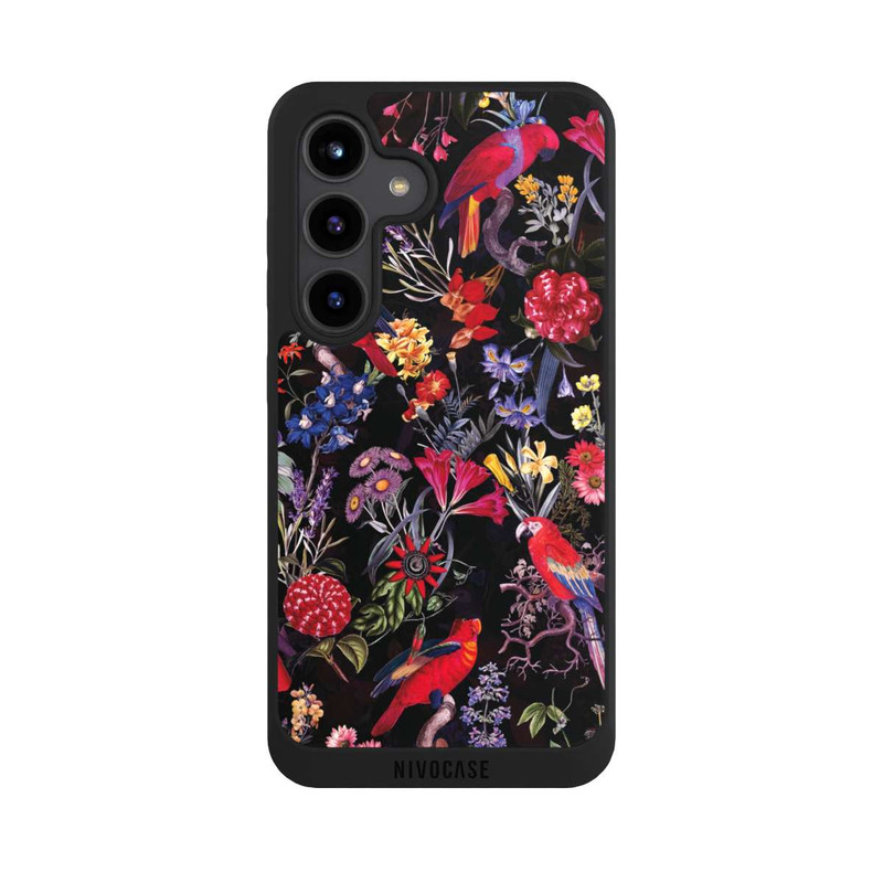 Galaxy S24 NIVOpure Dark Flowers and Parrots