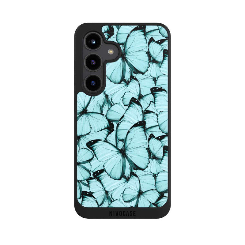 Galaxy S24 NIVOpure Teal Schmetterlinge