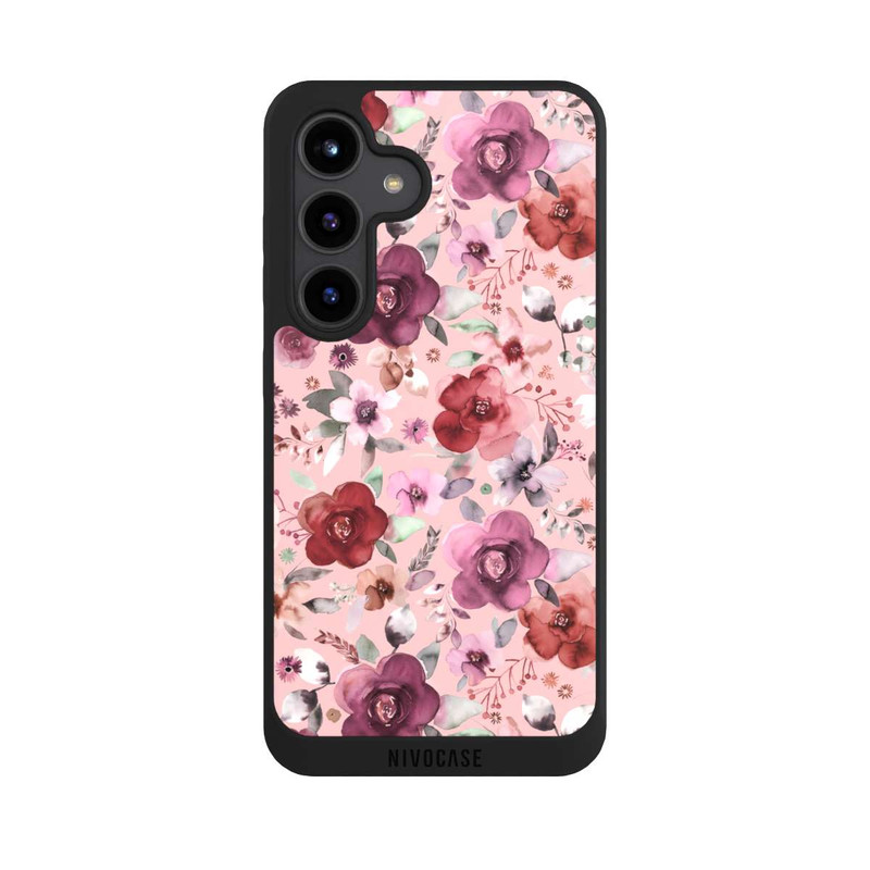Galaxy S24 NIVOpure Üppiger romantischer Blumenstrauß rosa