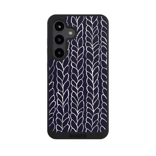 Samsung Galaxy S24 NIVOpure Wool Braids Drawings Navy