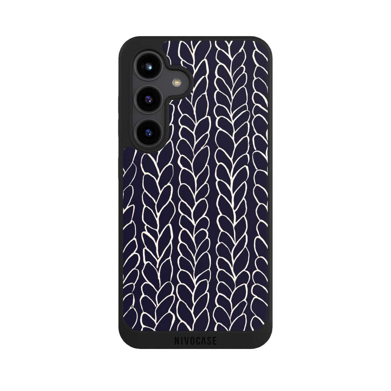 Galaxy S24 NIVOpure Wool Braids Drawings Navy