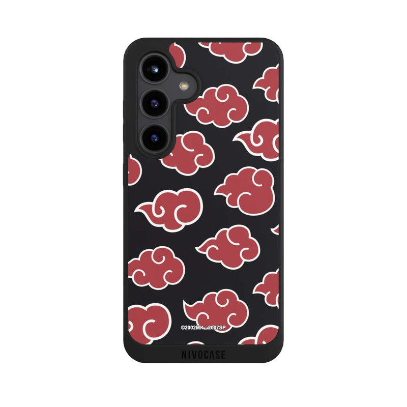 Galaxy S24 NIVOpure Akatsuki Pattern Black Big
