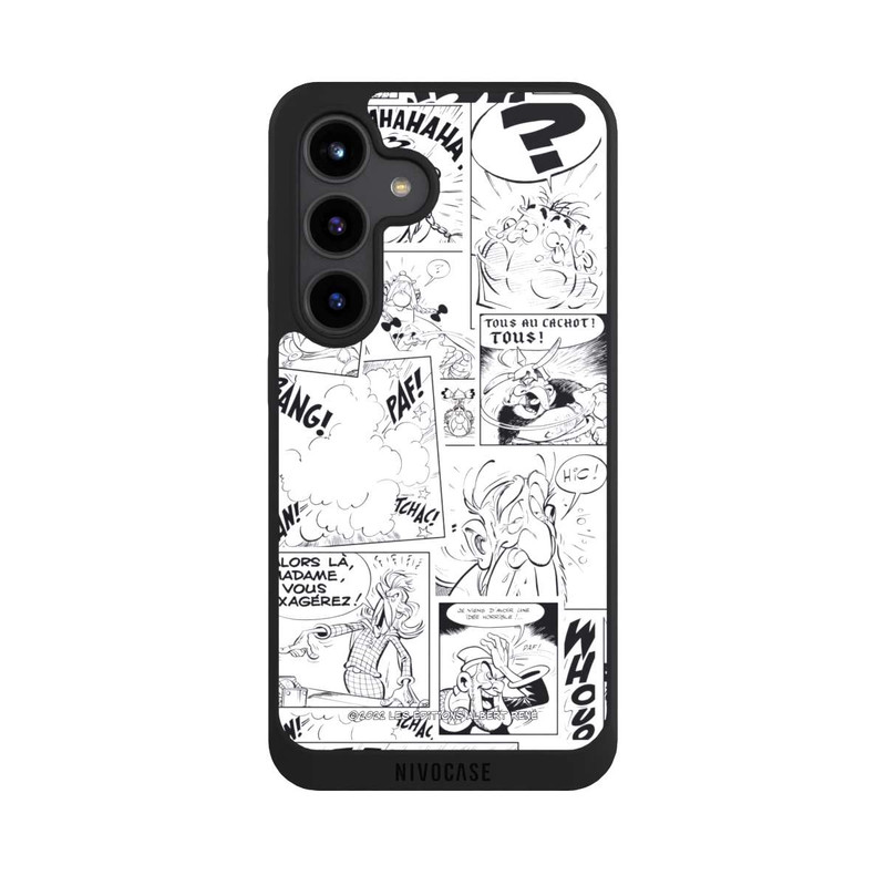 Galaxy S24 NIVOpure Asterix Comic Schwarz und Weiß