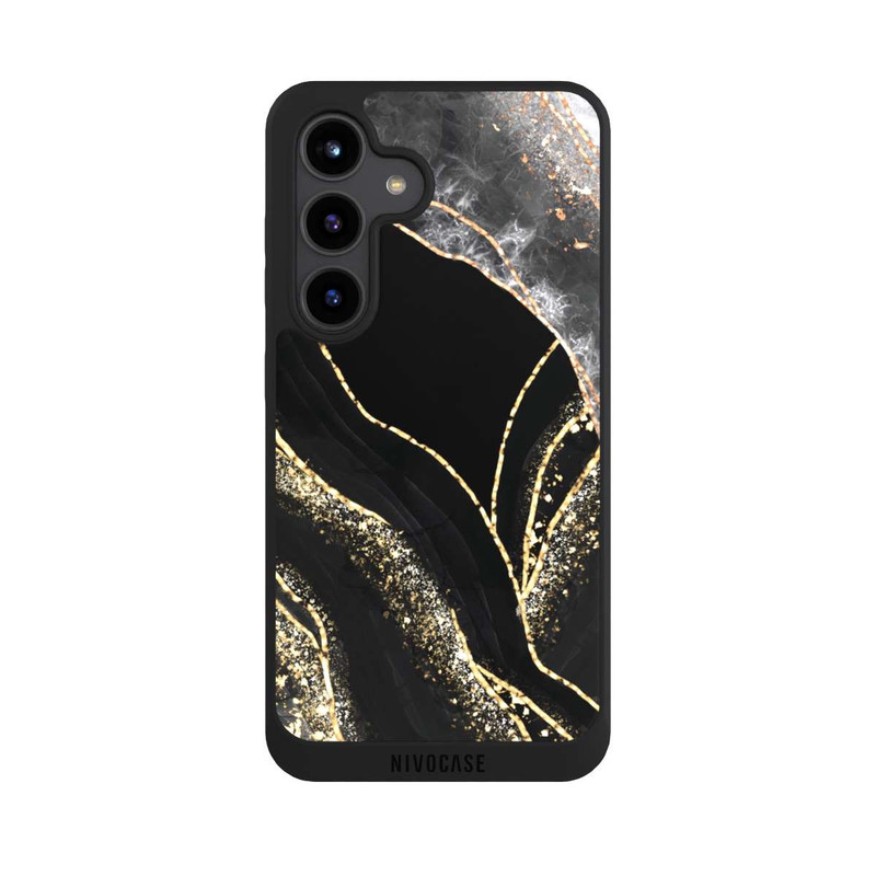 Galaxy S24 NIVOpure Dunkler Marmor Gold