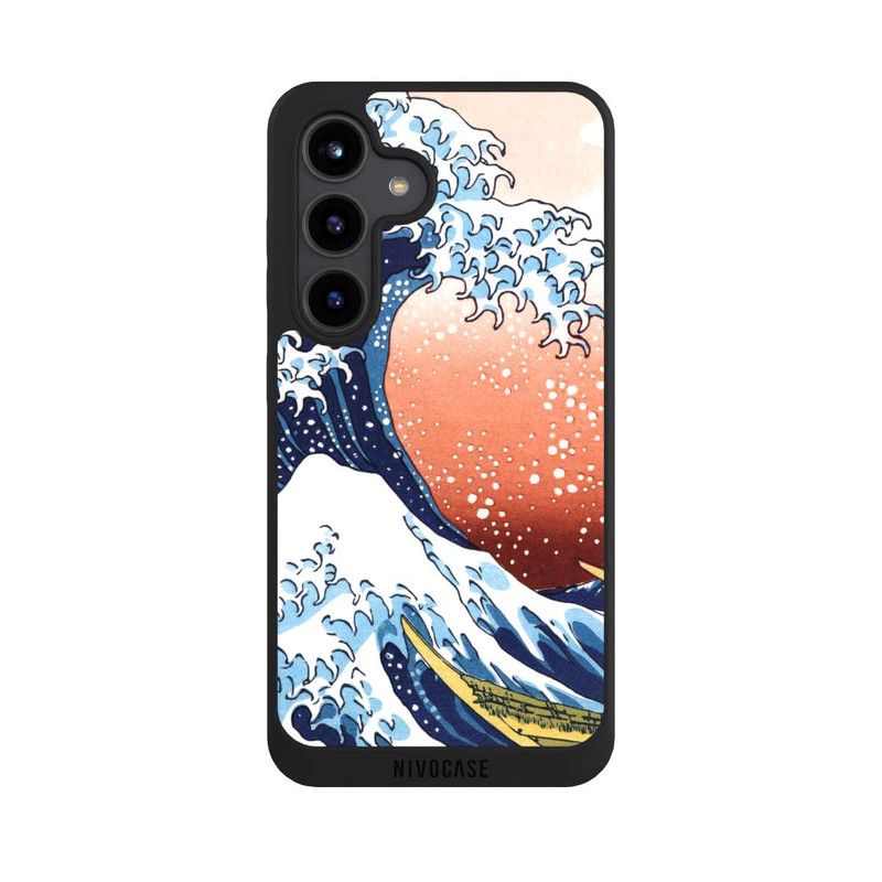 Galaxy S24 NIVOpure Kanagawa Wave with red background