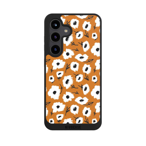 Samsung Galaxy S24 NIVOpure Flower pattern ocker