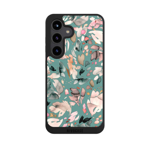 Samsung Galaxy S24 NIVOpure Fleurs abstraites, pétales vert