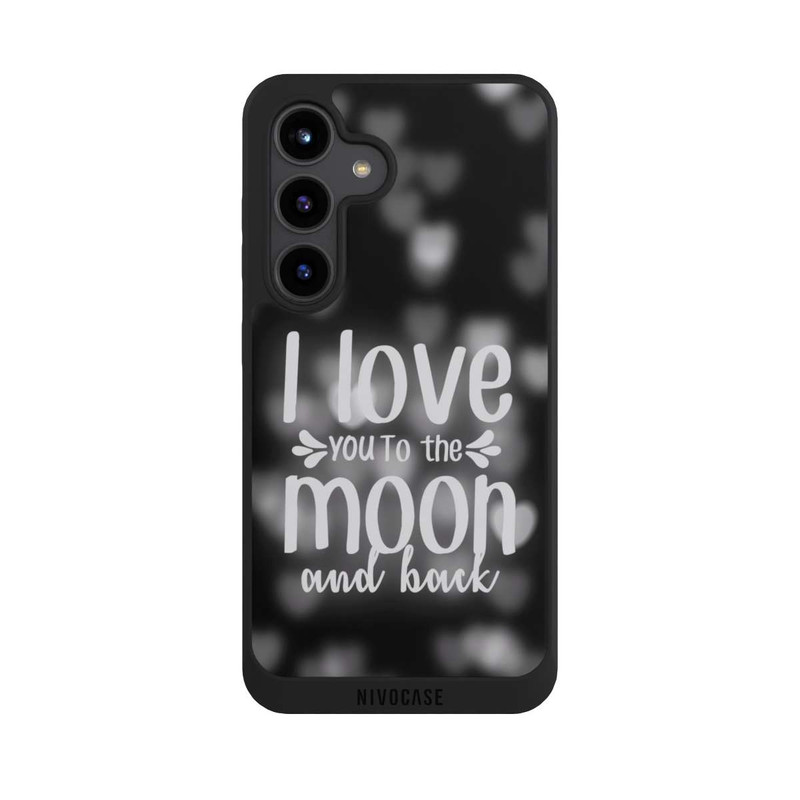 Galaxy S24 NIVOpure I Love You to The Moon And Back Black Hearts