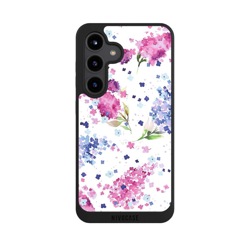Galaxy S24 NIVOpure Hortensias Floraux Lilas Rose