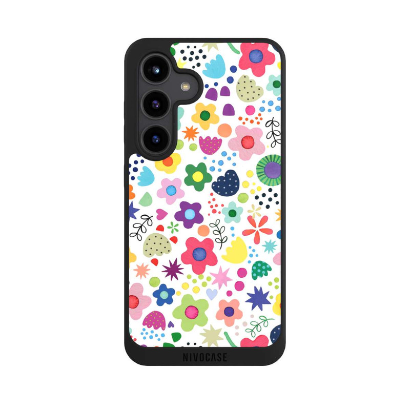 Galaxy S24 NIVOpure Psychedelische Blumen bunt