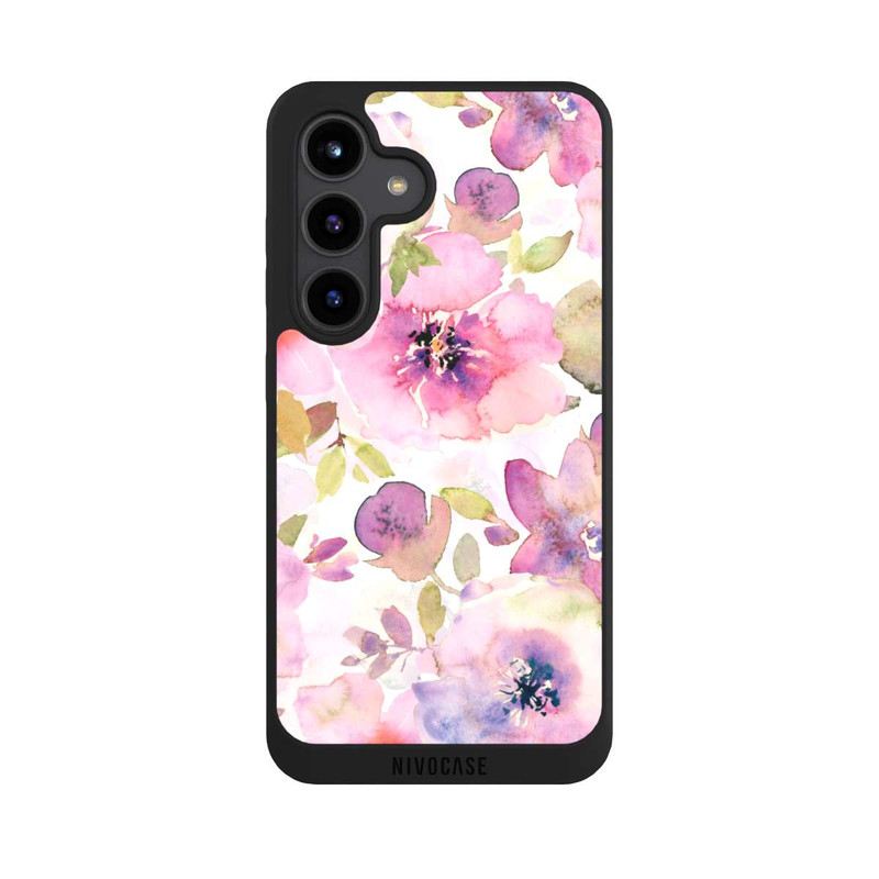 Galaxy S24 NIVOpure Tapete mit rosa Blumen