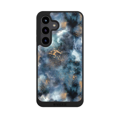 Samsung Galaxy S24 NIVOpure Smoky Marble Watercolor Navy