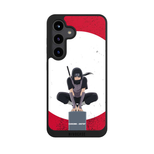 Samsung Galaxy S24 NIVOpure Itachi Uchiha Symbol Roter Hintergrund