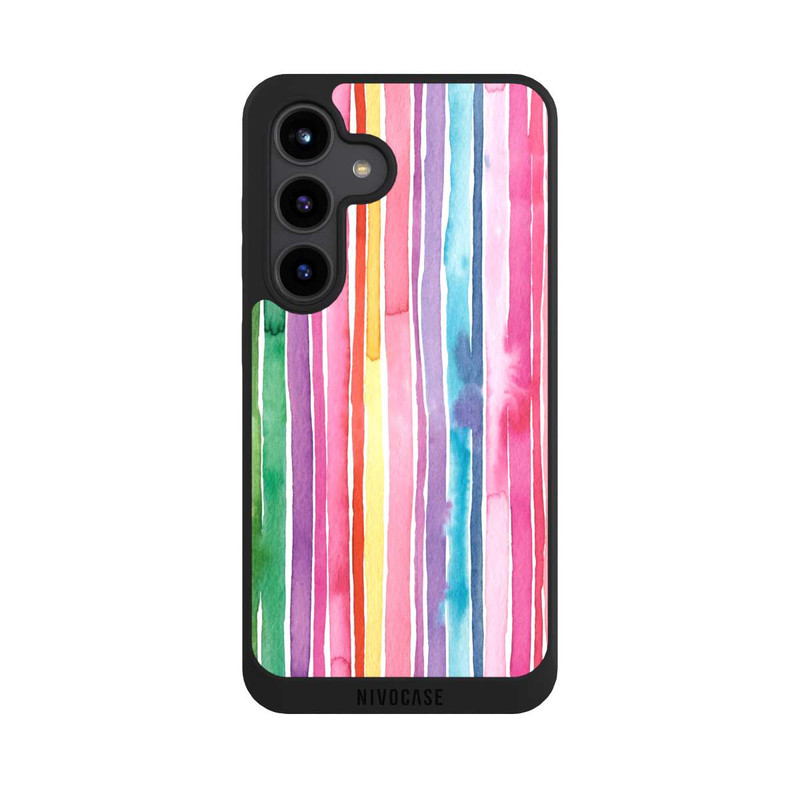 Galaxy S24 NIVOpure Camouflage Rayures arc-en-ciel