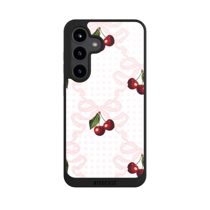 Galaxy S24 NIVOpure Motif cerise rose