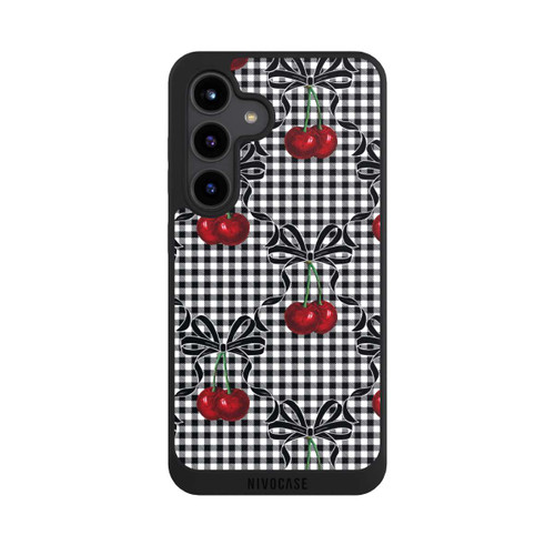 Samsung Galaxy S24 NIVOpure Cherry Pattern Black